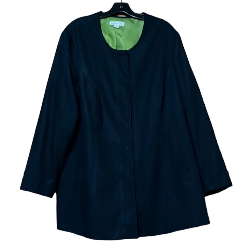 Coldwater Creek Women's Jacket Size 20-22 Black Very Good Condition